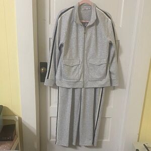 Chico's Heather Gray Tracksuit